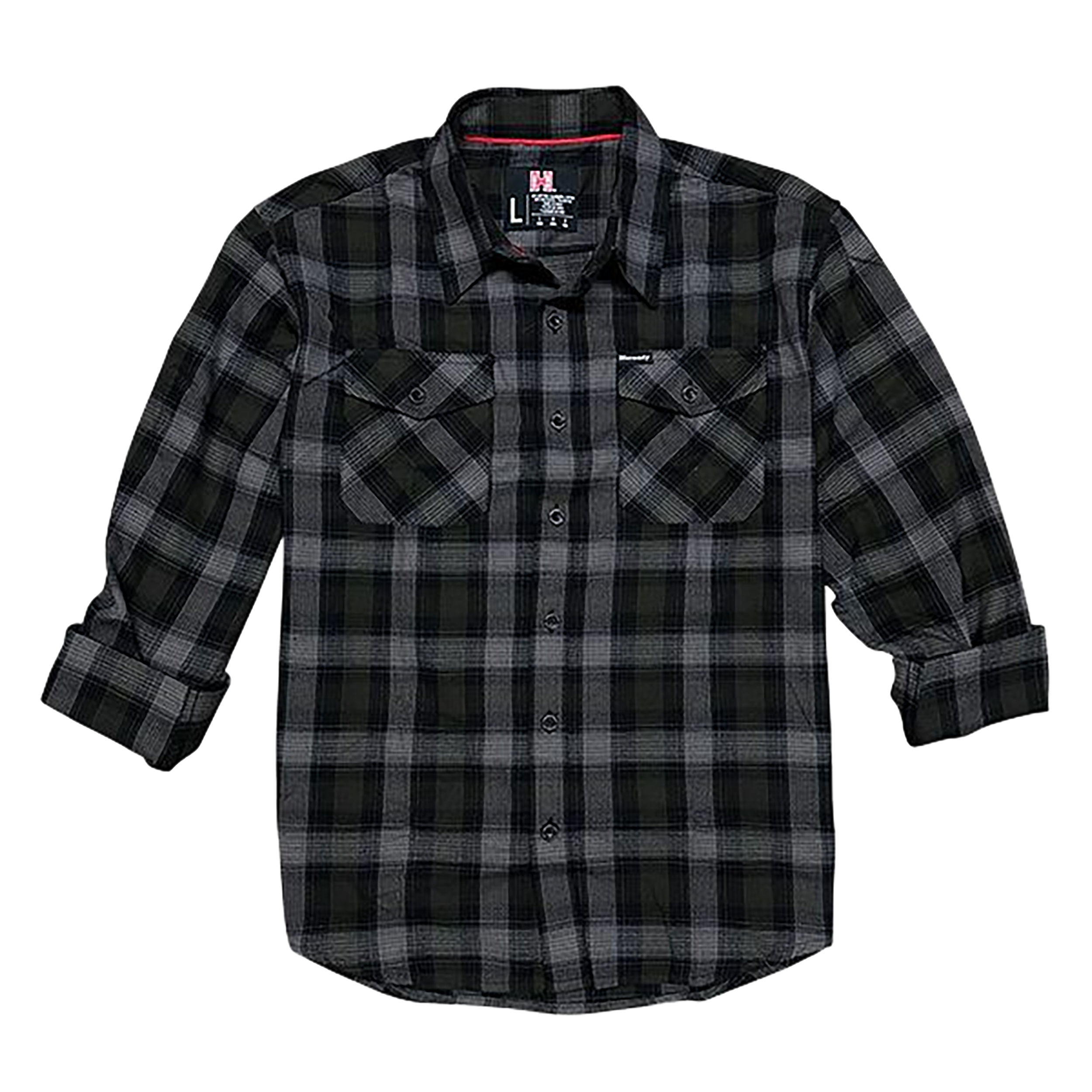 Horizon Design Hornady Gear 32216 Flannel Shirt 3XL Olive/Black/Gray Cotton/Polyester Relaxed Fit Button Up