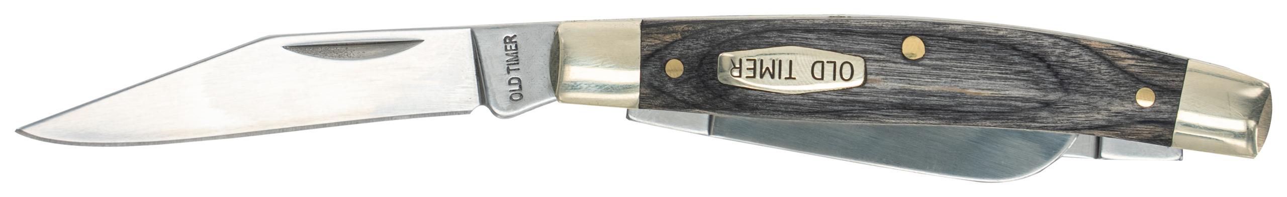 Old Timer Heritage Series Middleman 340T 3-Blade Folding D2 Steel Gray Wood Handle
