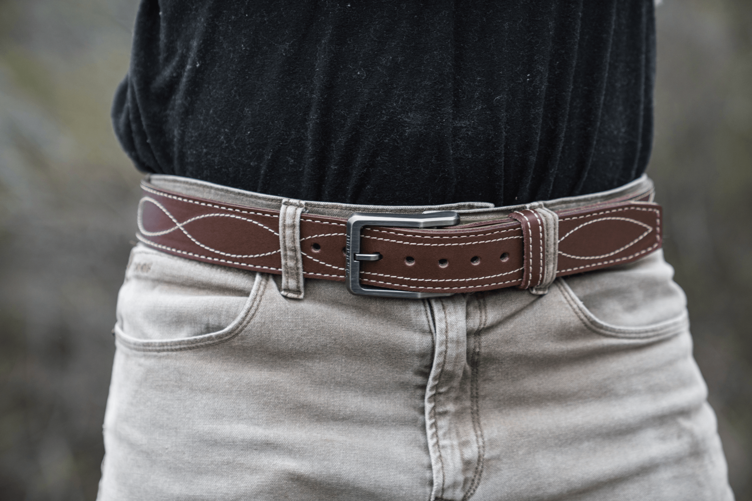 Magpul Industries Tejas EL Pistolero 44" Chocolate Brown Bull Hide Gun Belt