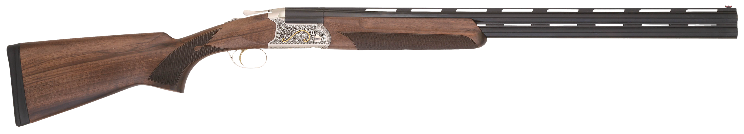 TriStar Trinity II 28 Gauge 28" 2rd 3" Chamber Over/Under Break Open Shotgun - 24K Gold Inlay Stainless Receiver, Turkish Walnut