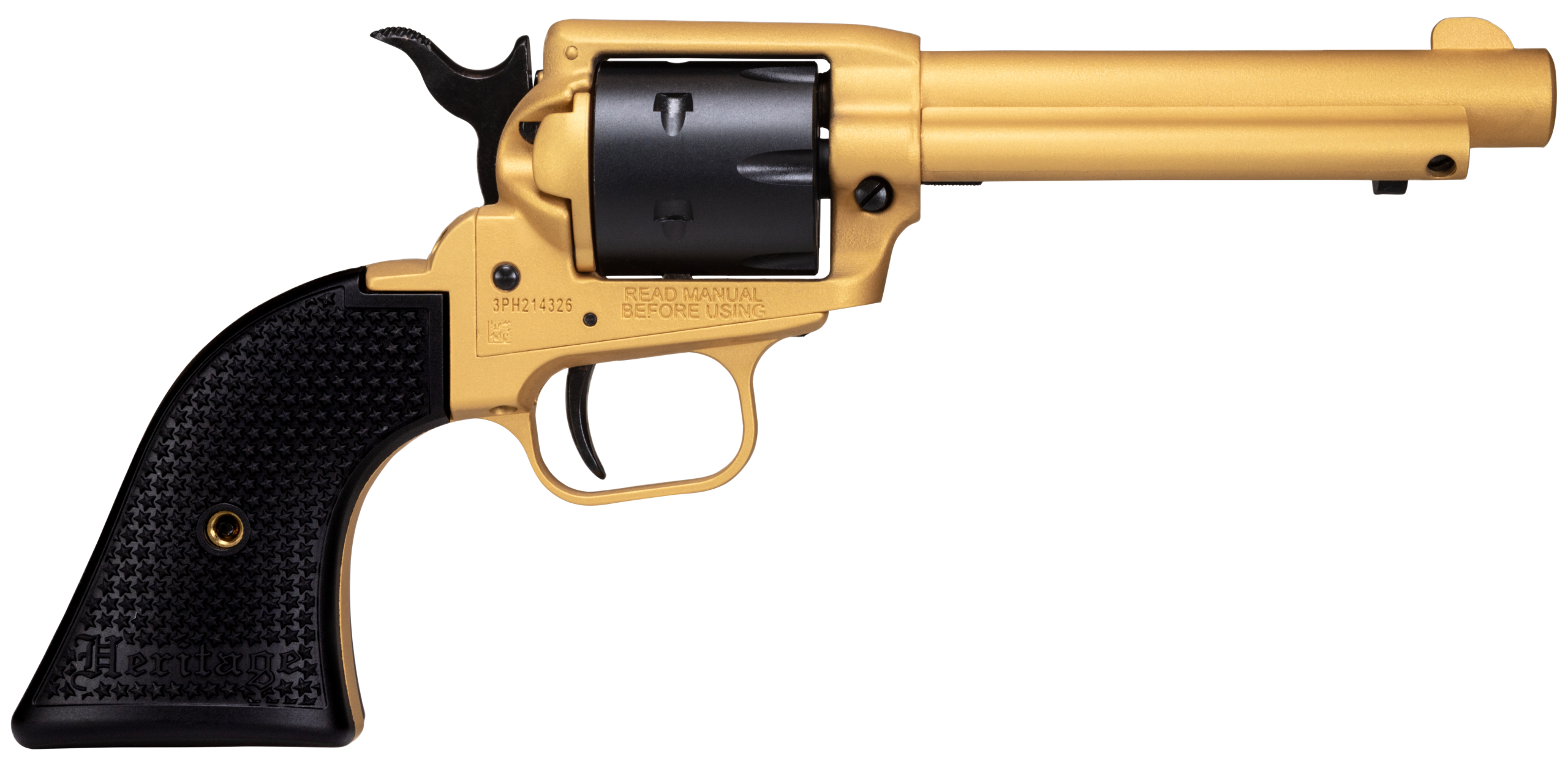 Heritage Mfg Rough Rider RR22S4 22 LR 4.75" 6-Shot SAO Revolver - Gold Cerakote