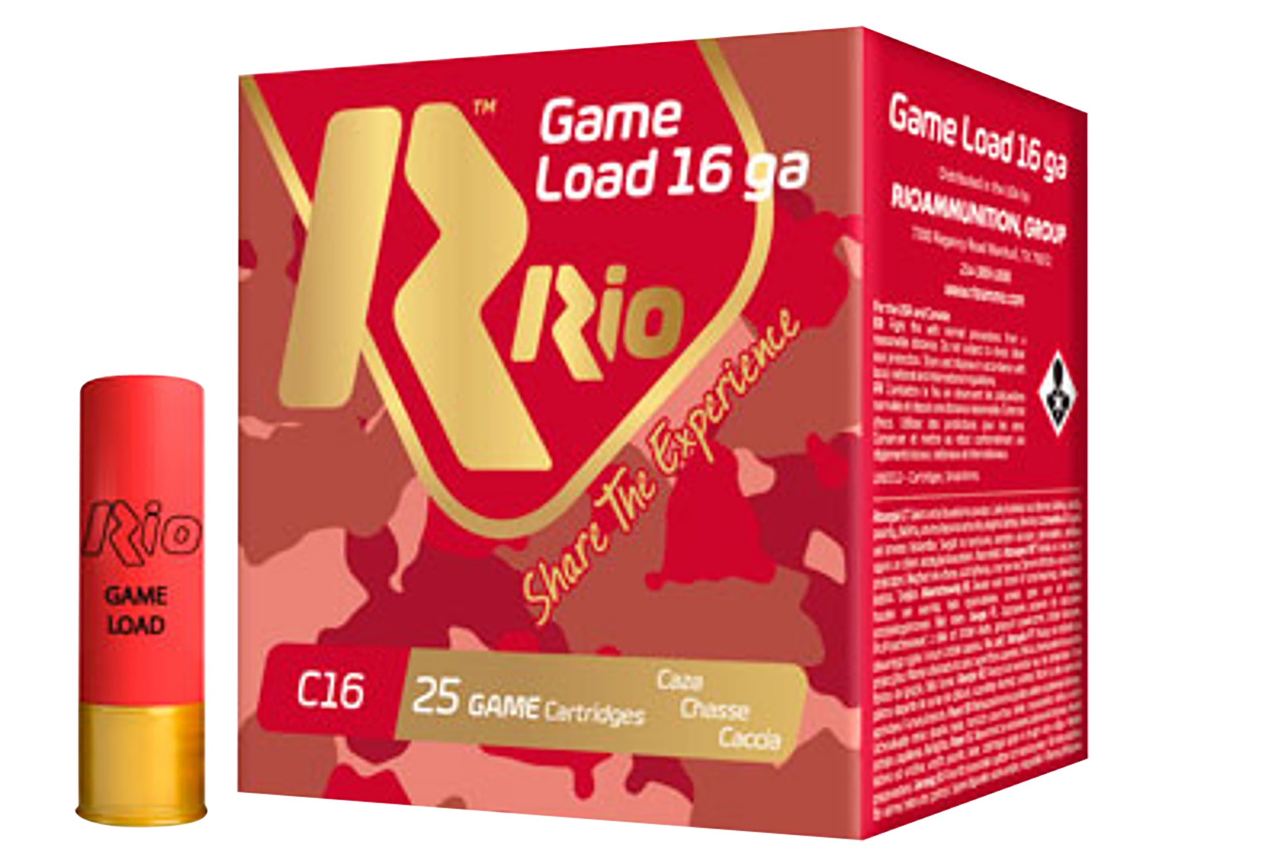 Rio Ammunition Game Load 16 Gauge 2.75" 1-1/8 oz 7.5 Shot - Box or Case