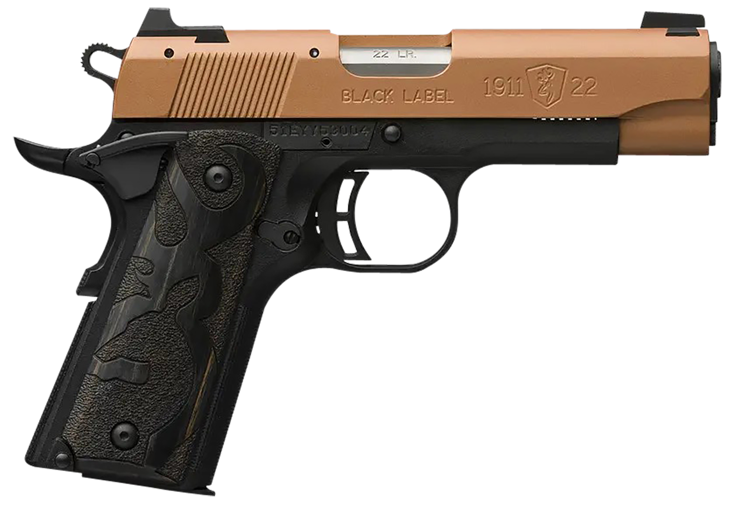 Browning 1911-22 Black Label Compact 22 LR 3.63" 10+1 Semi-Auto Pistol - Copper Cerakote