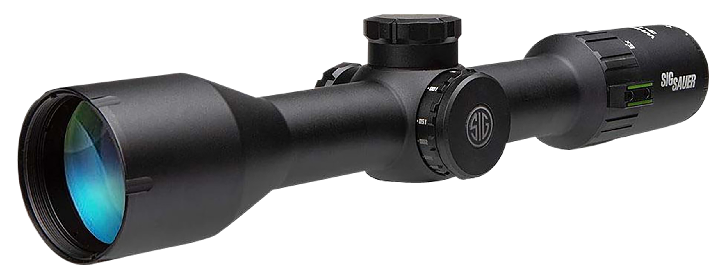 Sig Sauer Electro-Optics Whiskey6 3-18x44mm 30mm Tube MOA Milling Hunter 2.0 Reticle Locking Turrets Riflescope - Black