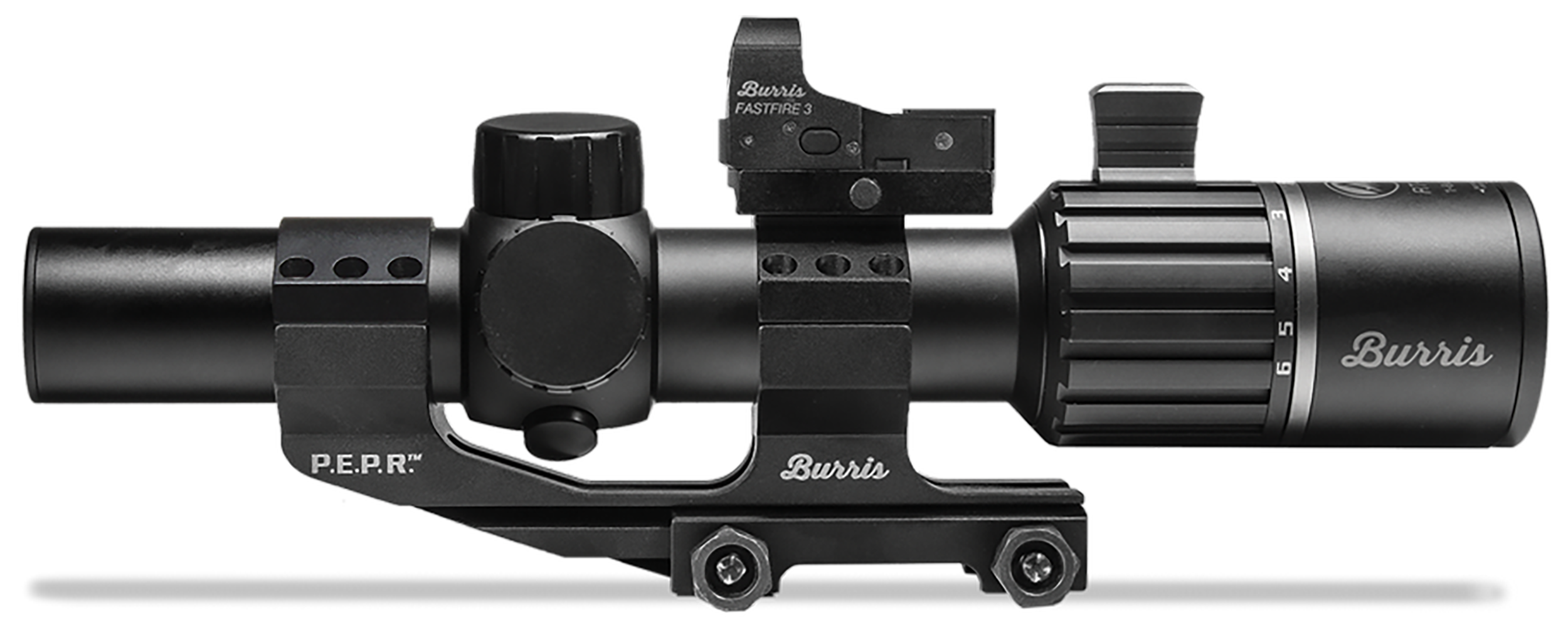 Burris RT-6 Tactical Kit 1-6x24mm 30mm Tube Illuminated Ballistic 5X Riflescope - FastFire 3 & P.E.P.R. Mount