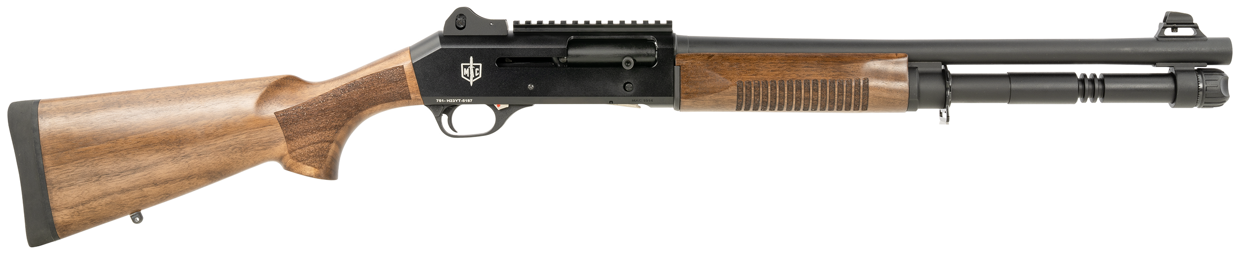 MAC 1014 12 Gauge 3" 5+1 18.5" Semi-Auto Shotgun - Walnut Furniture