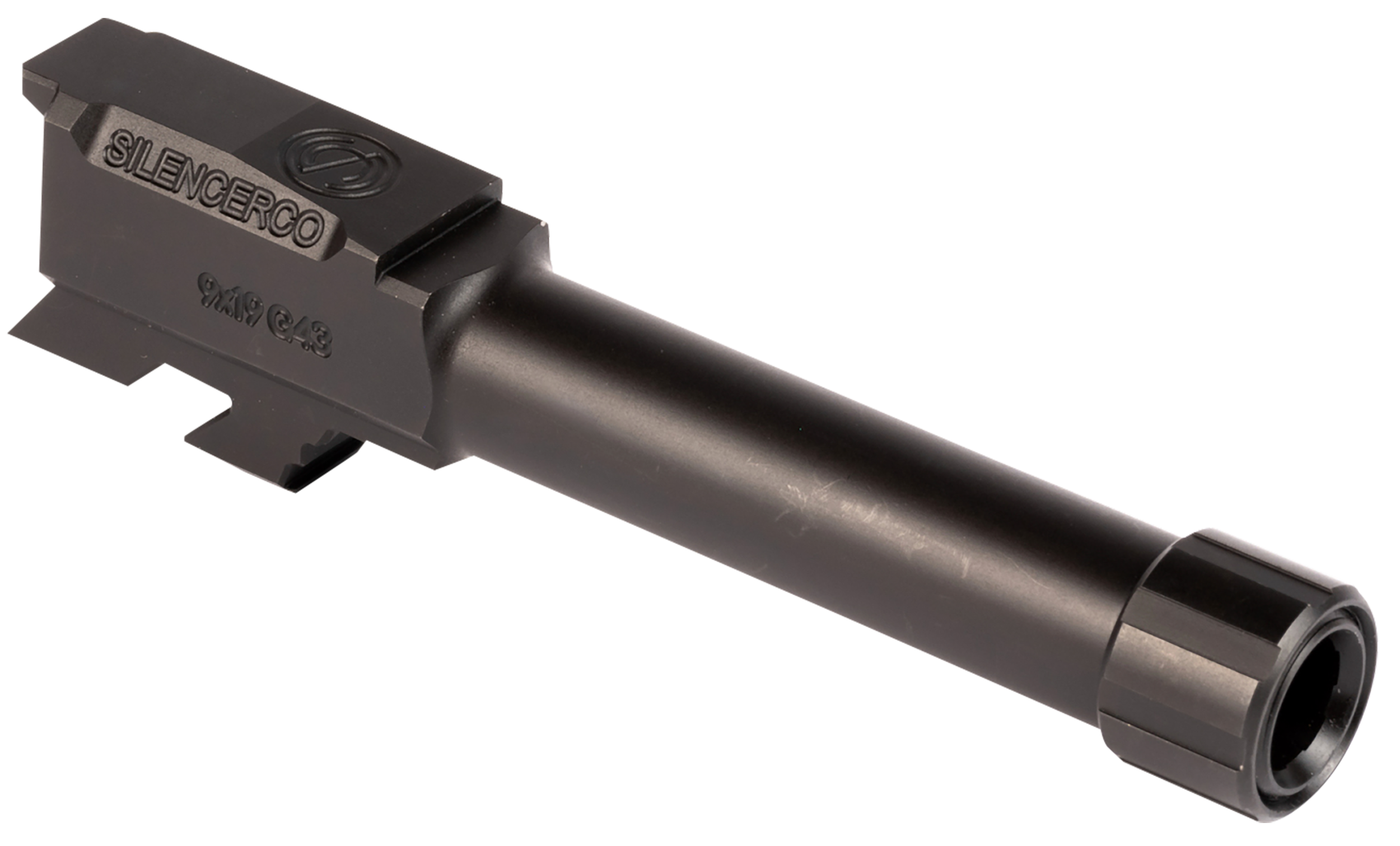 SilencerCo AC5049 9mm Luger 3.70" Threaded Barrel for Glock 43/43X 1/2x28 - Black Nitride