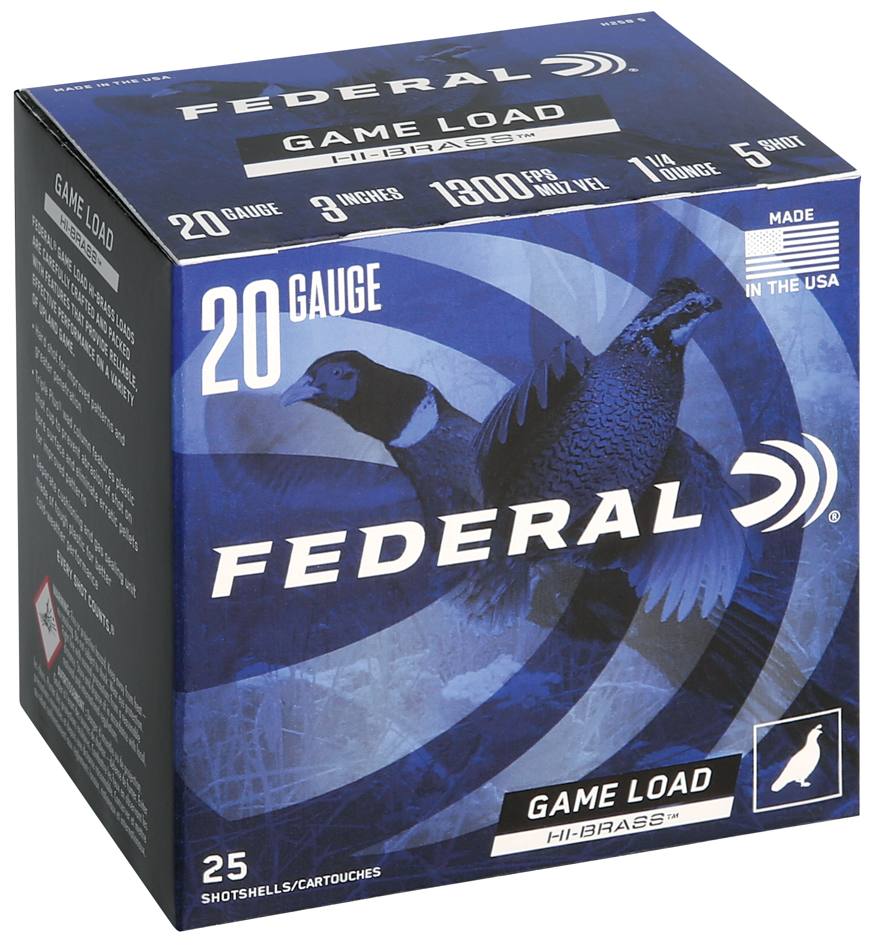 Federal Game-Shok High Brass 20 Gauge 3" 1 1/4 oz #5 Shot Shotshells - Box or Case
