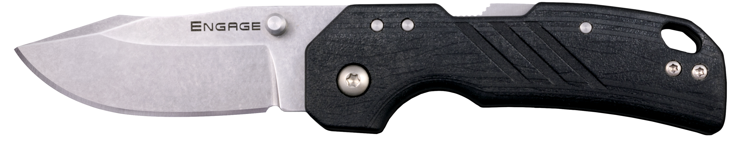 Cold Steel Engage 2.5" Folding Clip Point Plain Edge 4116 SS Black GFN