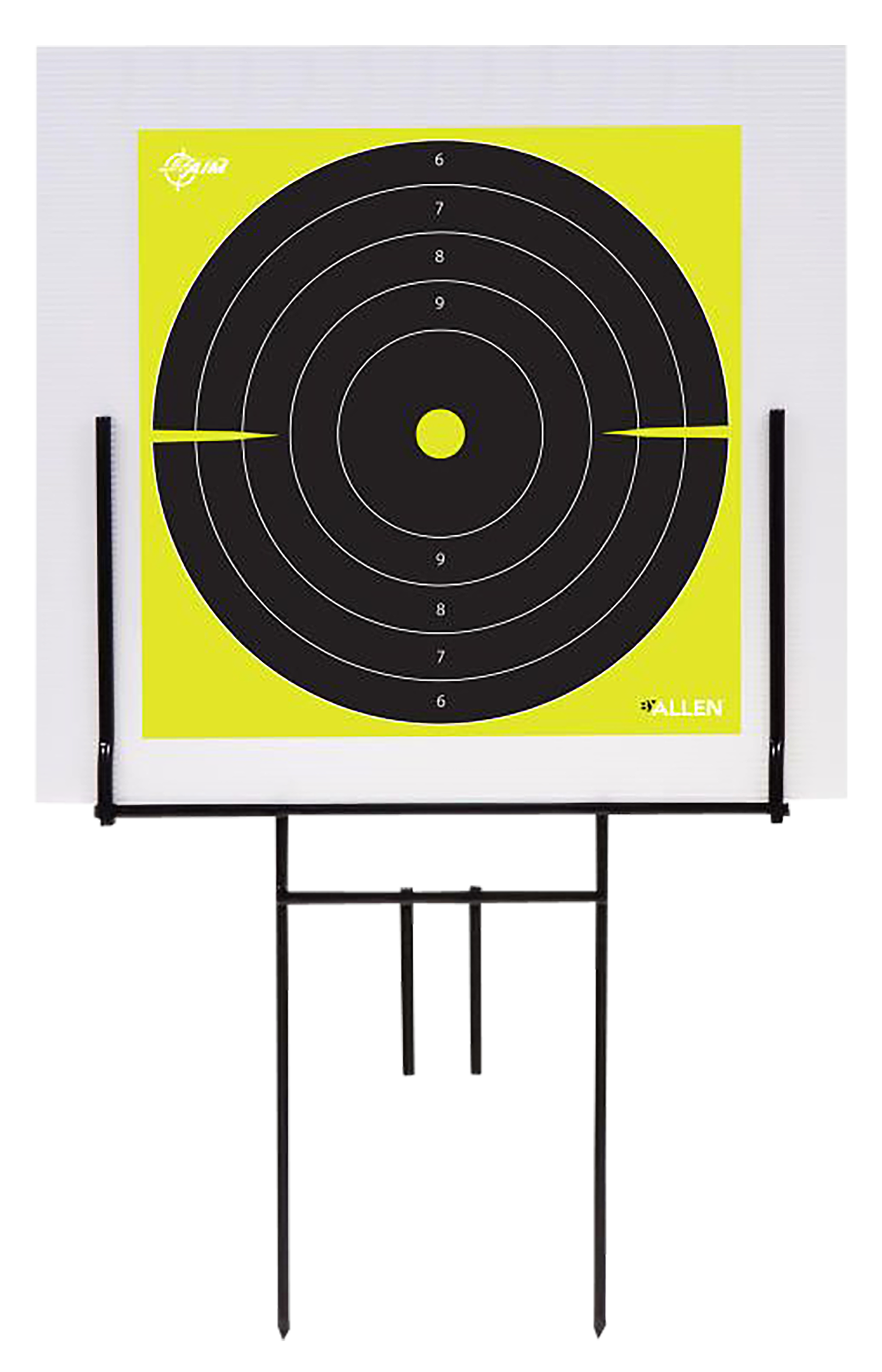 EZ-Aim 15309 Portable Range Target Stand Black Steel 18" W x 19" H - 2 Adhesive Targets