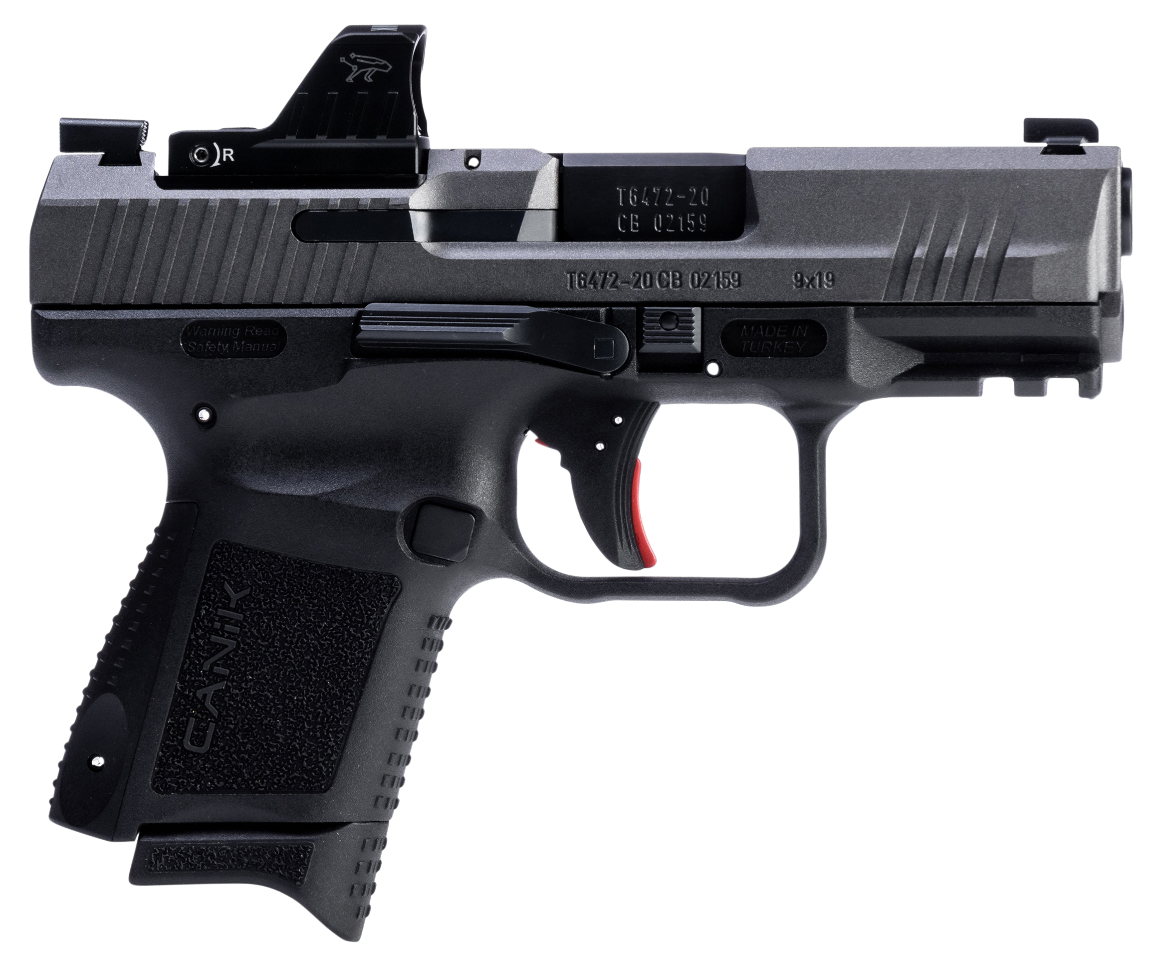 Canik TP9 Elite SC 9mm Luger 3.60" 15+1 Semi-Auto Pistol - Black w/Optic
