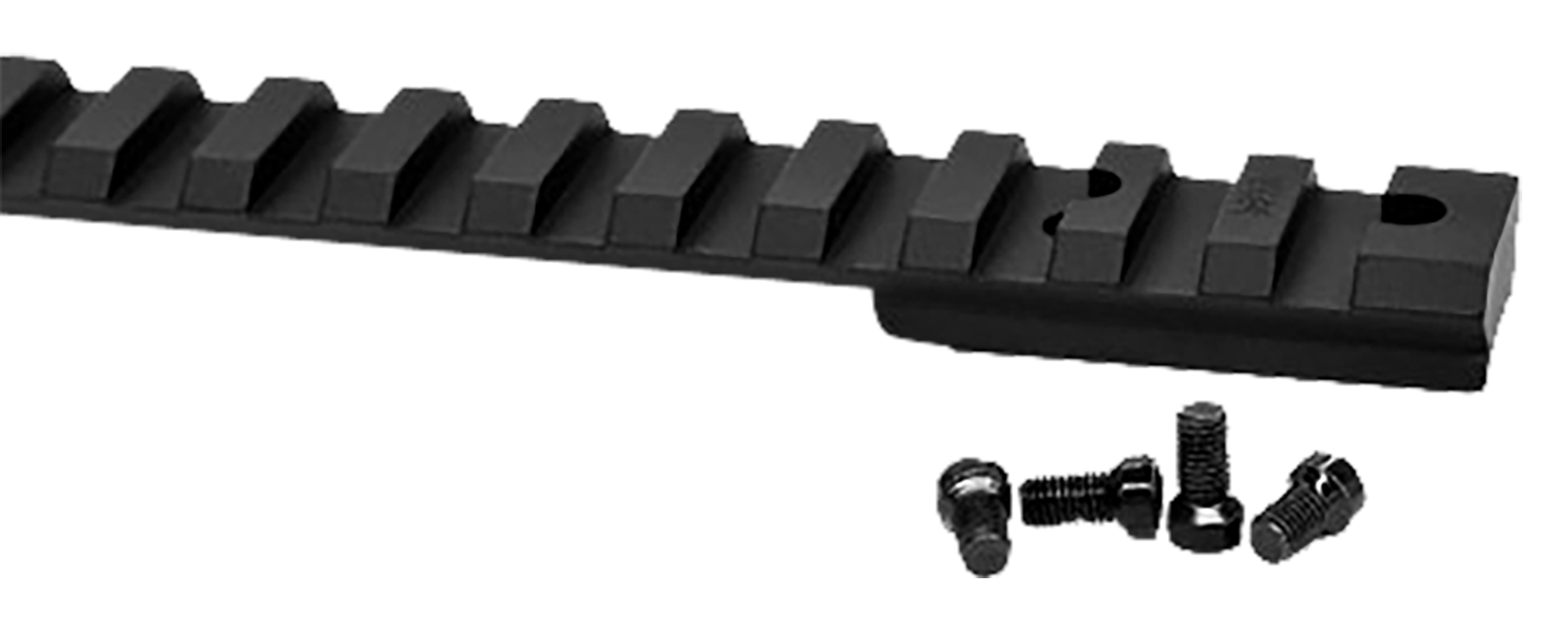 Warne V484M Vapor Picatinny Rail Black Anodized Aluminum - Ruger American Short Action - 0 MOA