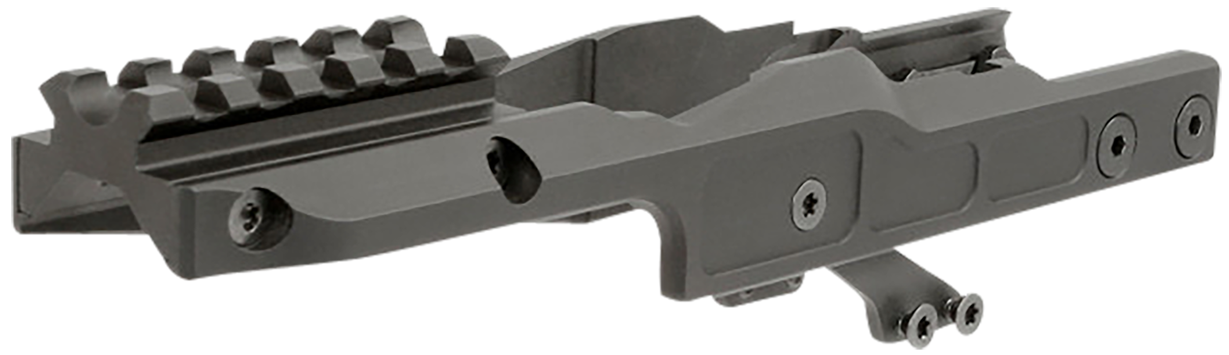 Midwest Industries AK Alpha Series Optic Mount - Black Hardcoat Anodized Aluminum/Steel - Aimpoint T2 Pattern