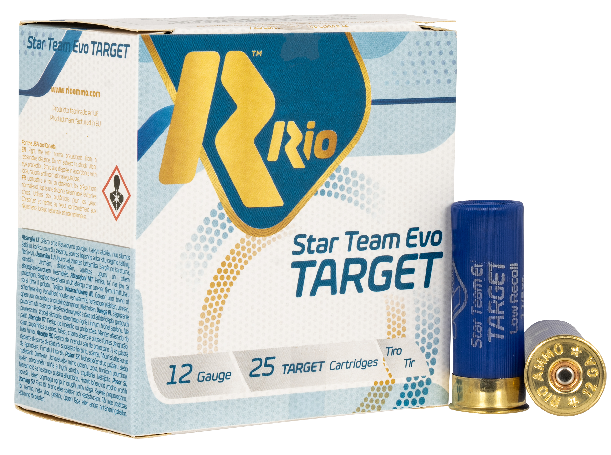 Rio Ammunition Team Target 12 Gauge 2.75" 1-1/8 oz #8 Shot - Box or Case