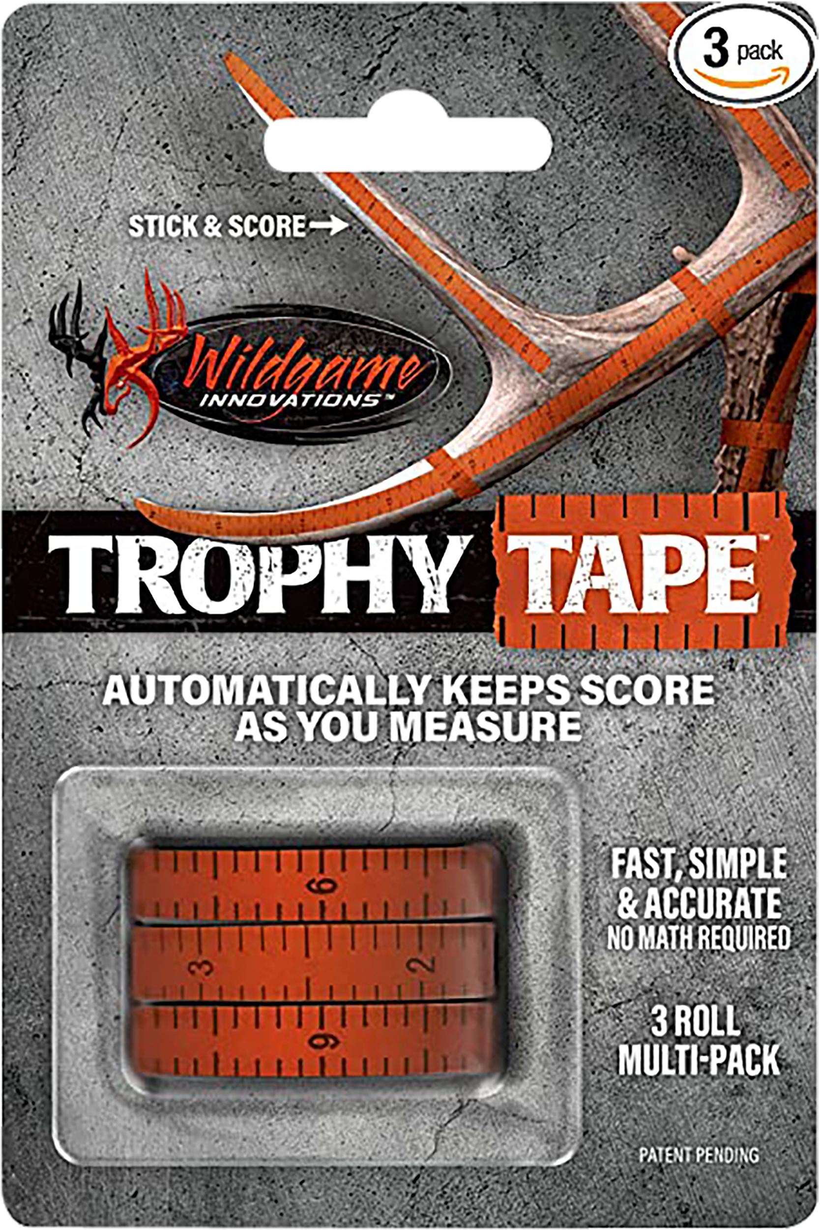 Wildgame Innovations WLD424 Trophy Tape Orange 200" 3-Roll Pack