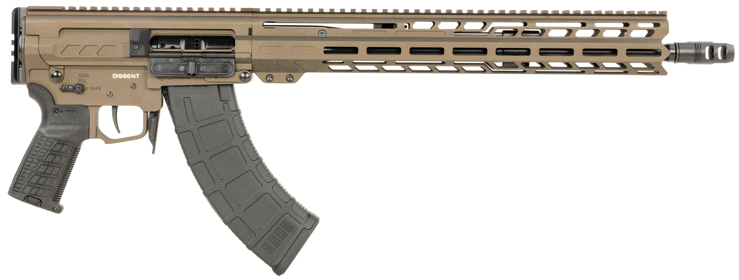 CMMG Dissent MK47 7.62x39mm 16.1" 30+1 Semi-Auto Rifle - Midnight Bronze