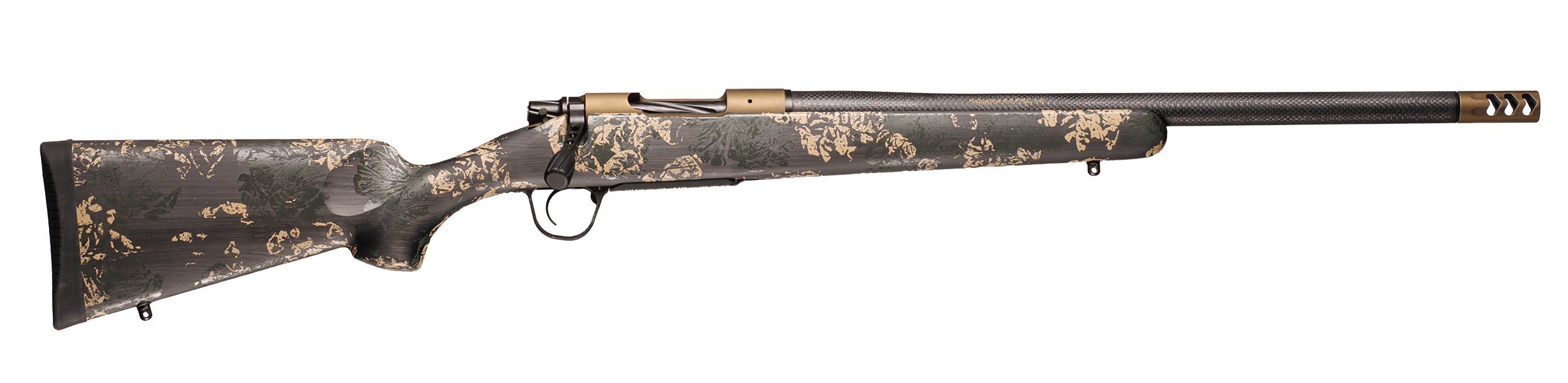 Christensen Arms Ridgeline FFT 6.5 PRC 20" 3+1 Bolt-Action Rifle - Burnt Bronze Cerakote - Green with Black/Tan Accents