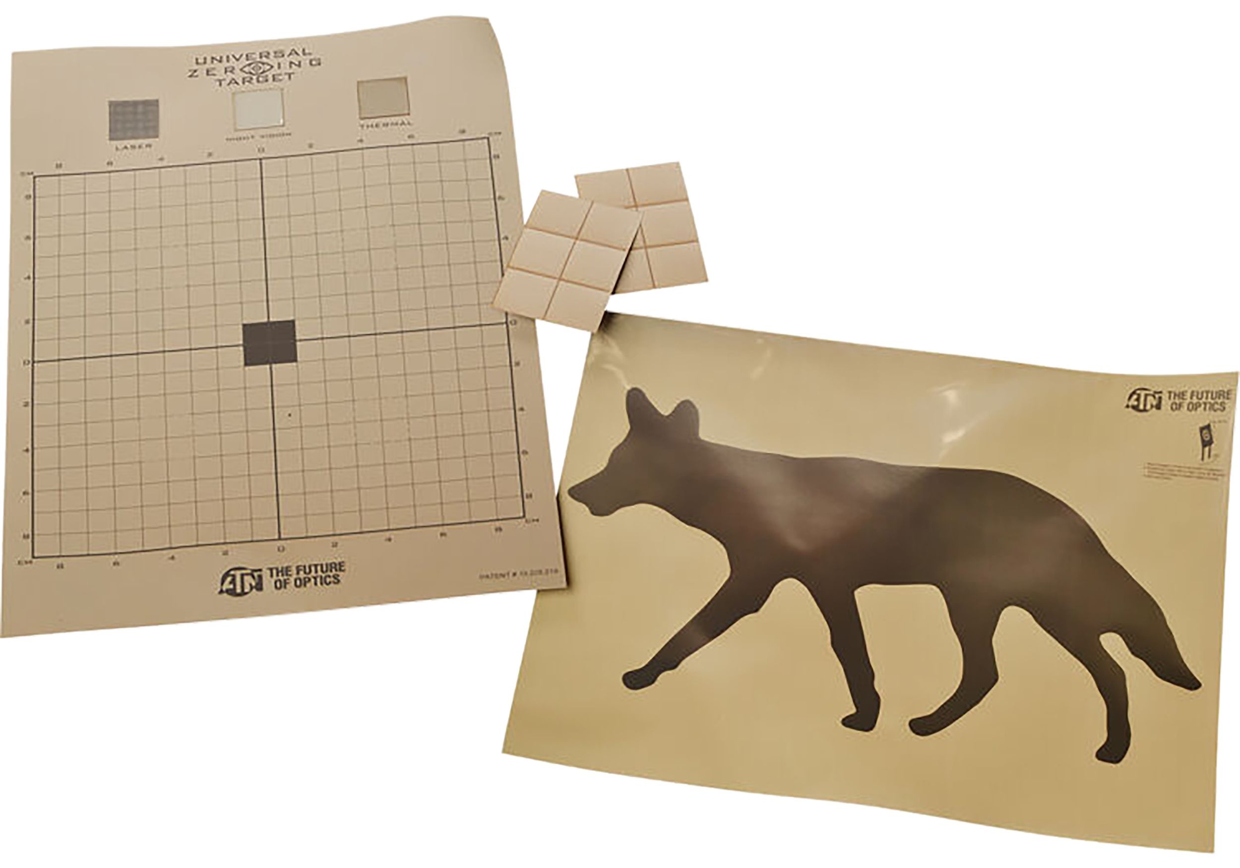 ATN Thermal Target Kit Coyote Paper 30" x 24" Brown - 2 Targets / 12 Plasters