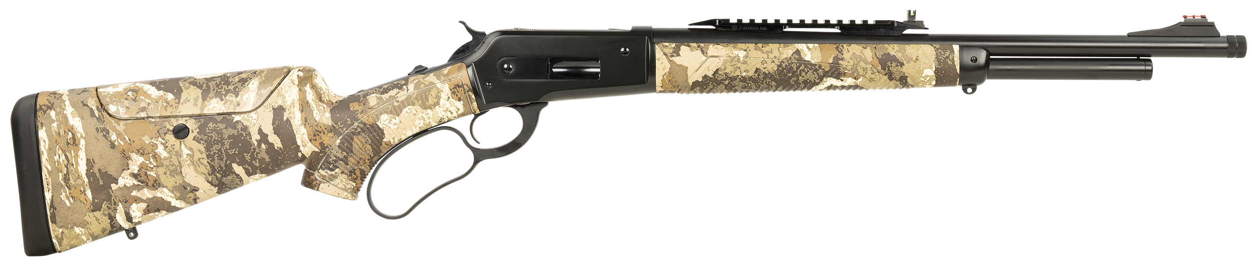 Taylors and Company Pedersoli 1886 Journey 45-70 Gov 19" 5+1 Lever Action Rifle - Black Cerakote Camo Stock