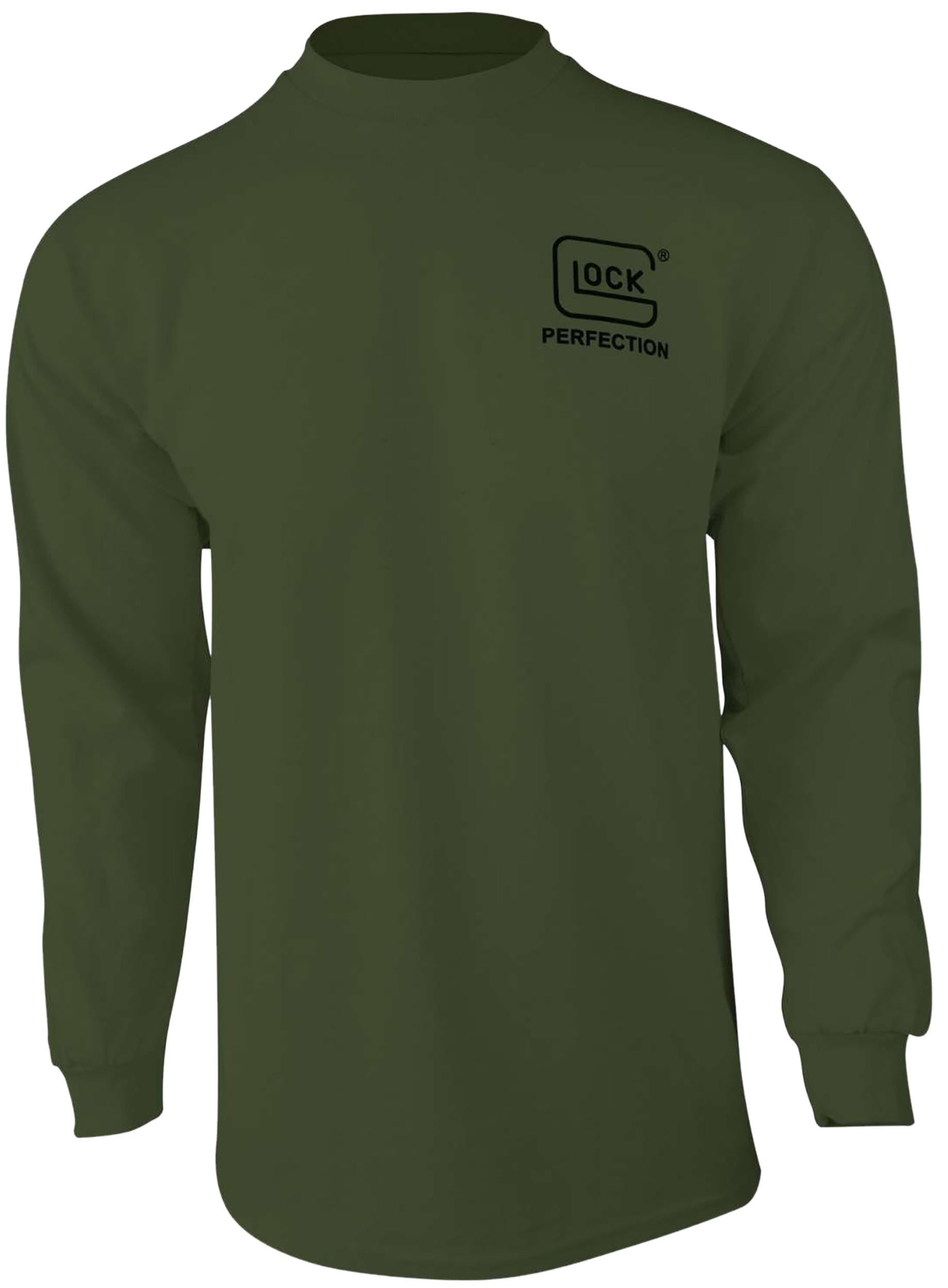 Glock Born In Austria Long Sleeve T-Shirt Military Green Cotton Small
