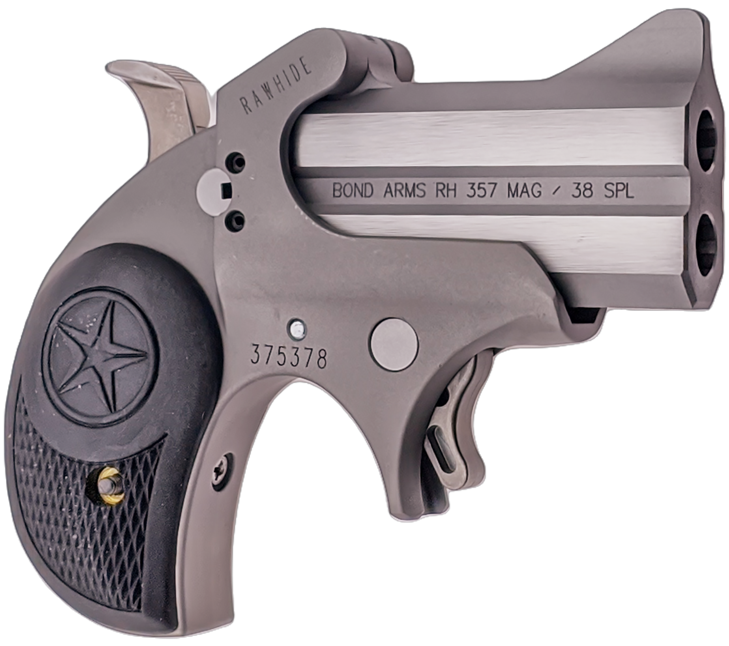 Bond Arms Rawhide 38 Special/357 Mag 2.5" 2-Rd Derringer - Rough Matte Stainless