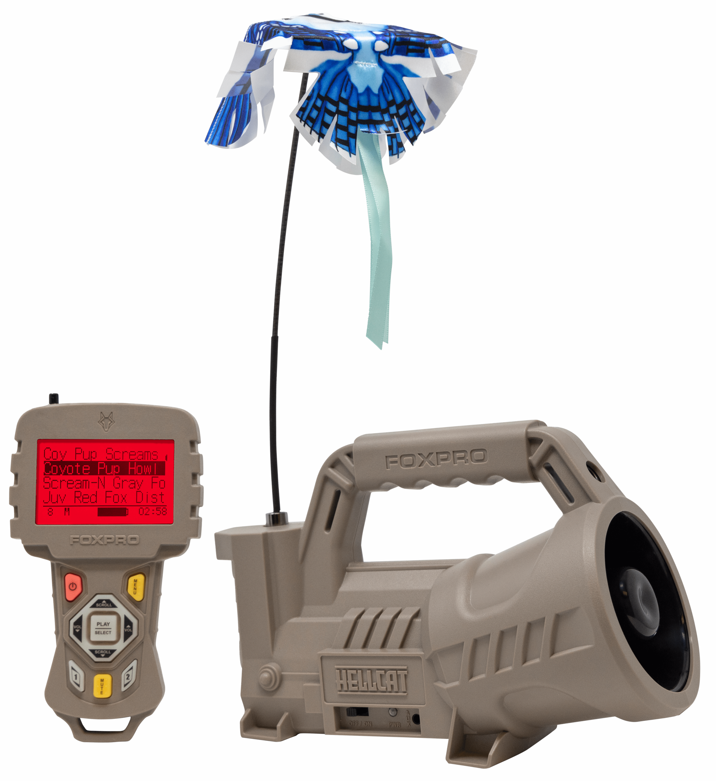 Foxpro Hellcat Digital Predator Game Call w/ Decoy - Tan ABS Polymer