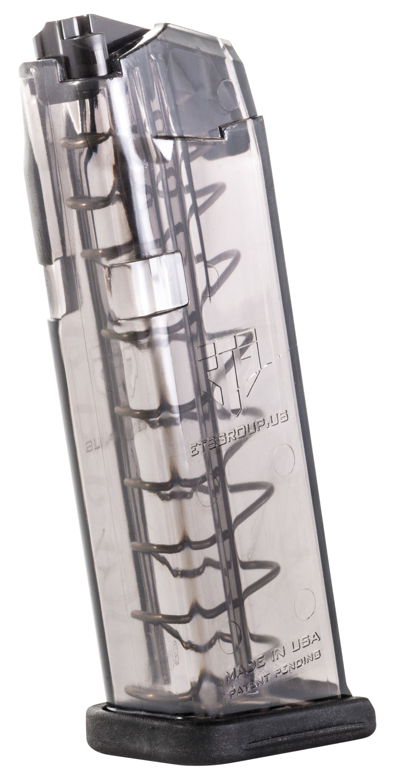 ETS Group SMKGLK1910 9mm Luger 10-Rd Limited Pistol Magazine for Glock 19/26 - Smoke Polymer
