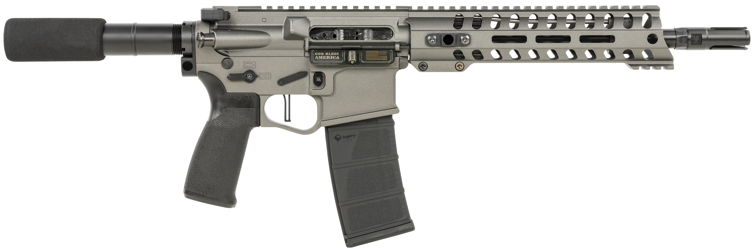 Patriot Ordnance Factory 01802 Minuteman 5.56x45mm NATO 10.50" 30+1 Tungsten Semi-Auto Pistol