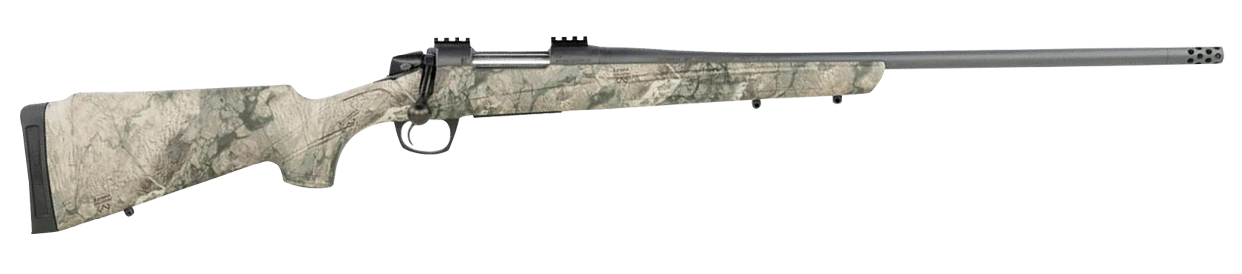 CVA Cascade 300 Win Mag 24" 3+1 Bolt-Action Rifle - Sniper Gray Cerakote Realtree Rockslide
