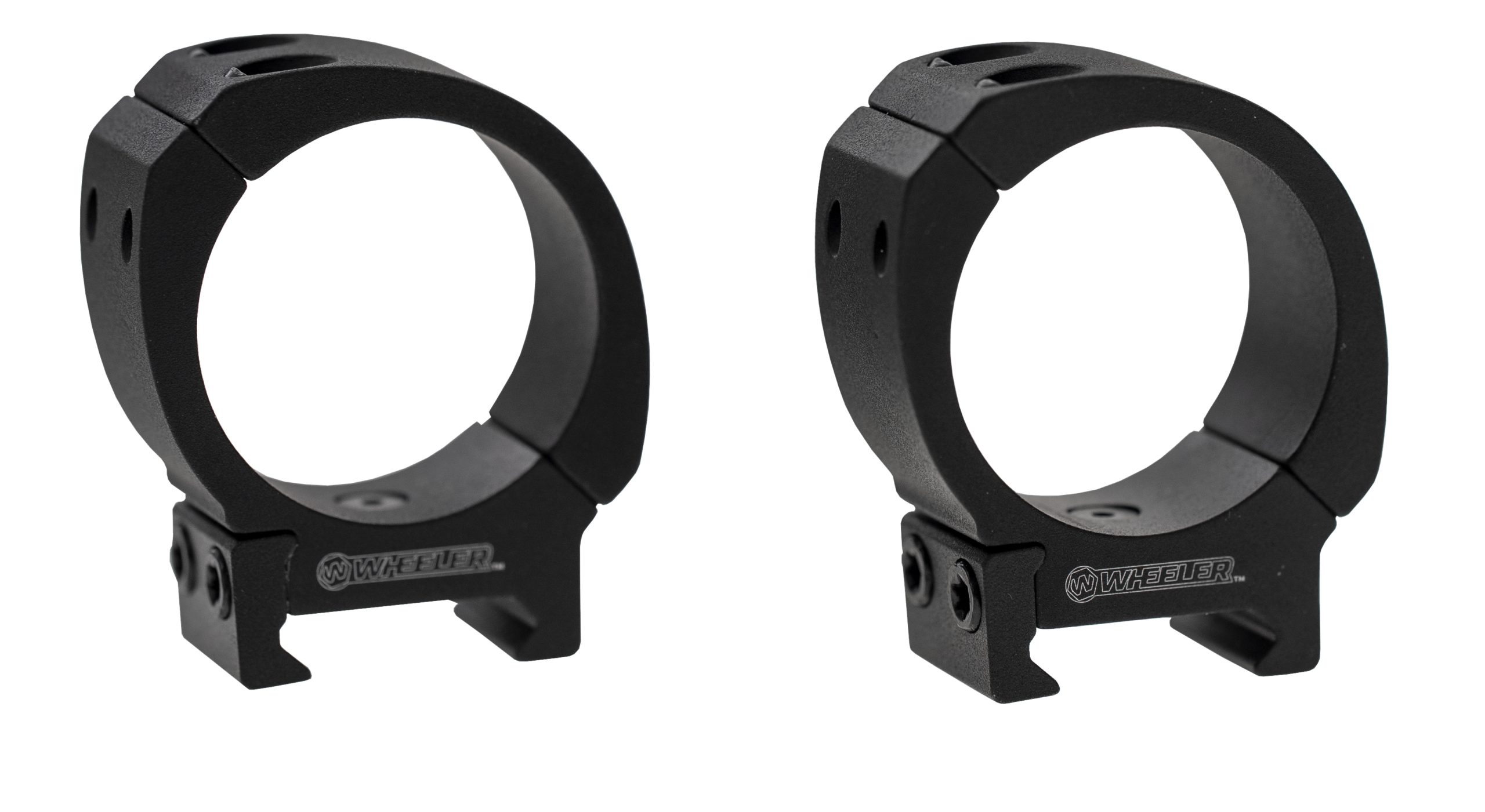 Wheeler Sporter Scope Rings 30mm High Bi-Weaver Black 6061 Aluminum