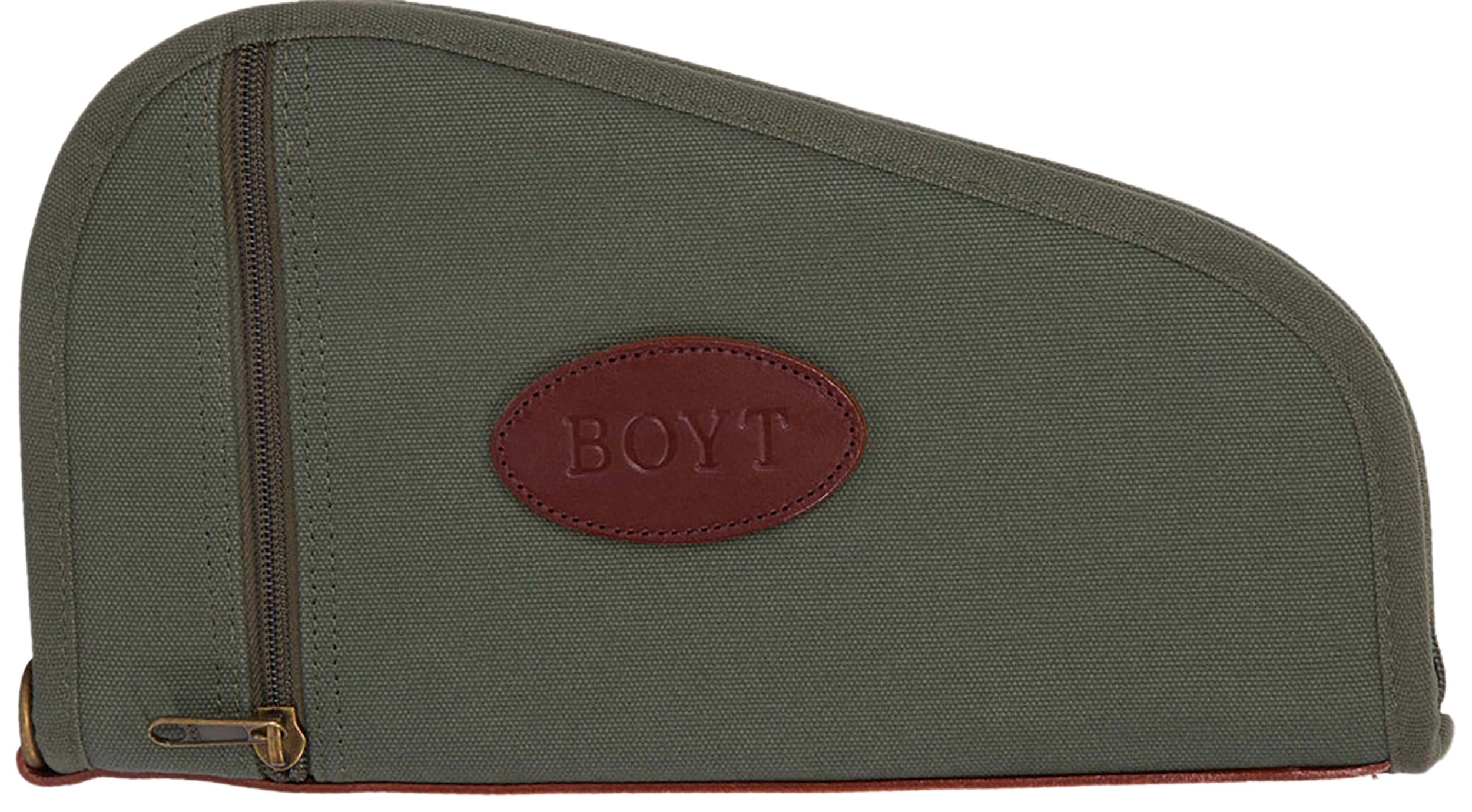 Boyt Harness PP41OD Heart-Shaped Pistol Case - OD Green Waxed Canvas Handgun Case