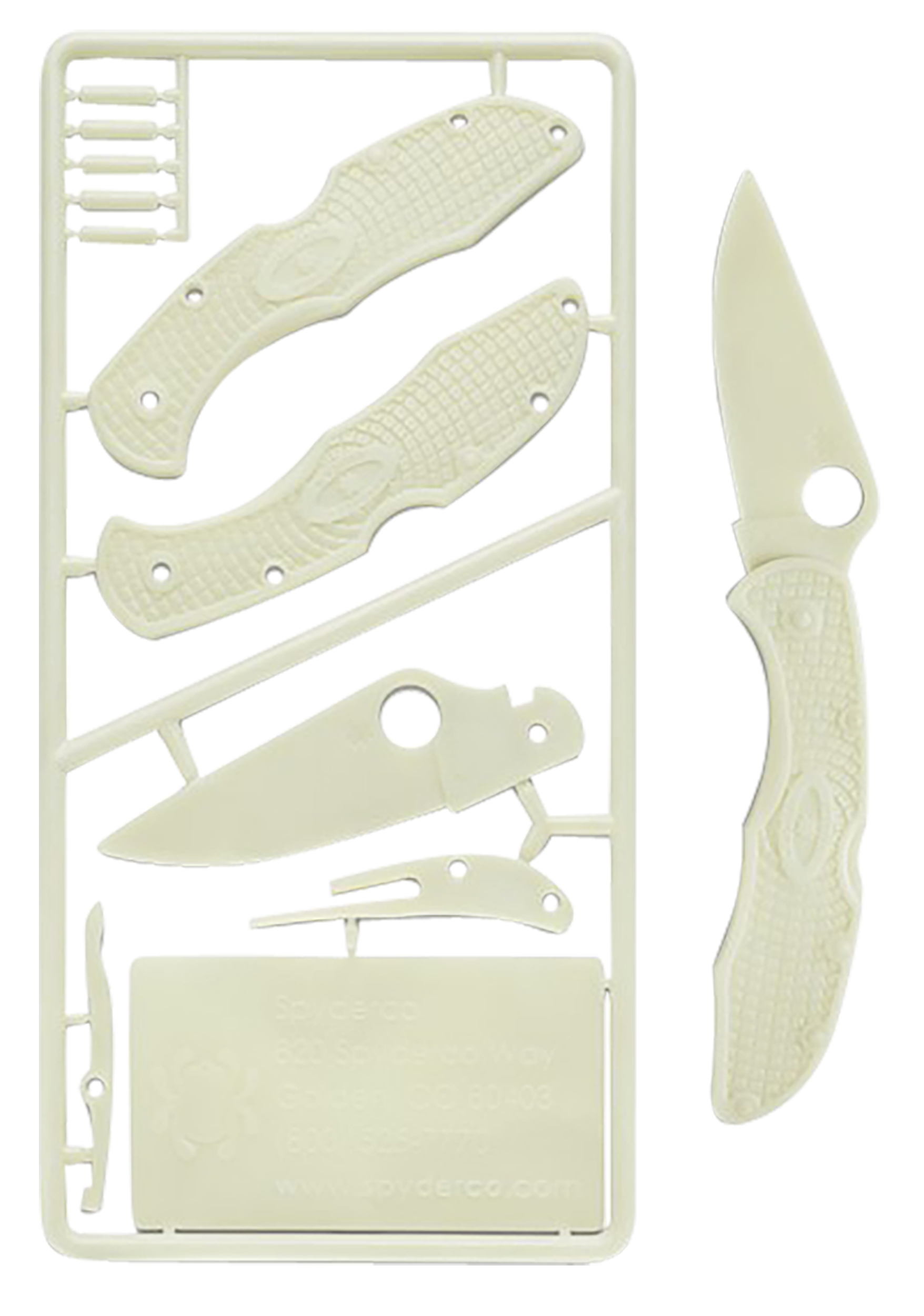 Spyderco PLKIT1 Delica 4 Glow-In-The-Dark Plastic Knife Kit - Ages 7+