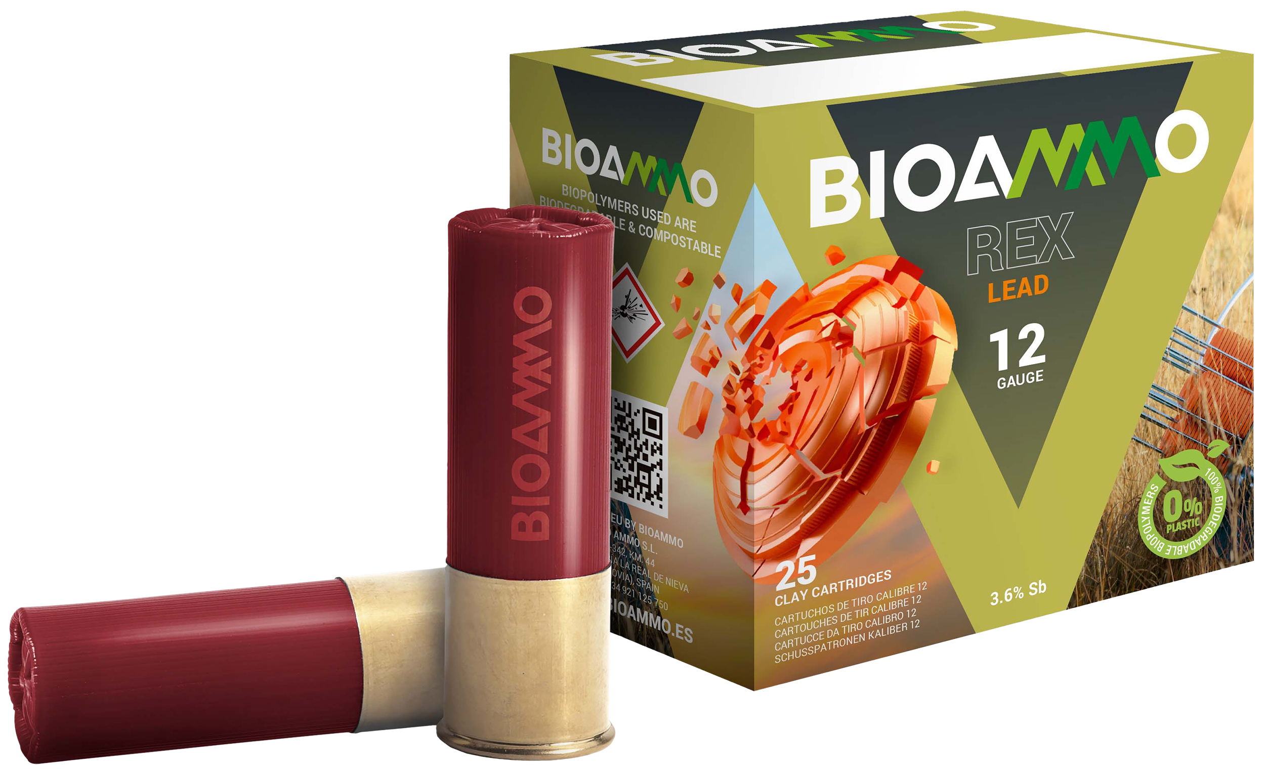 Bioammo Rex Lead Competition 12 Gauge 2.75" 1 oz 7.5 Shot - Box or Case