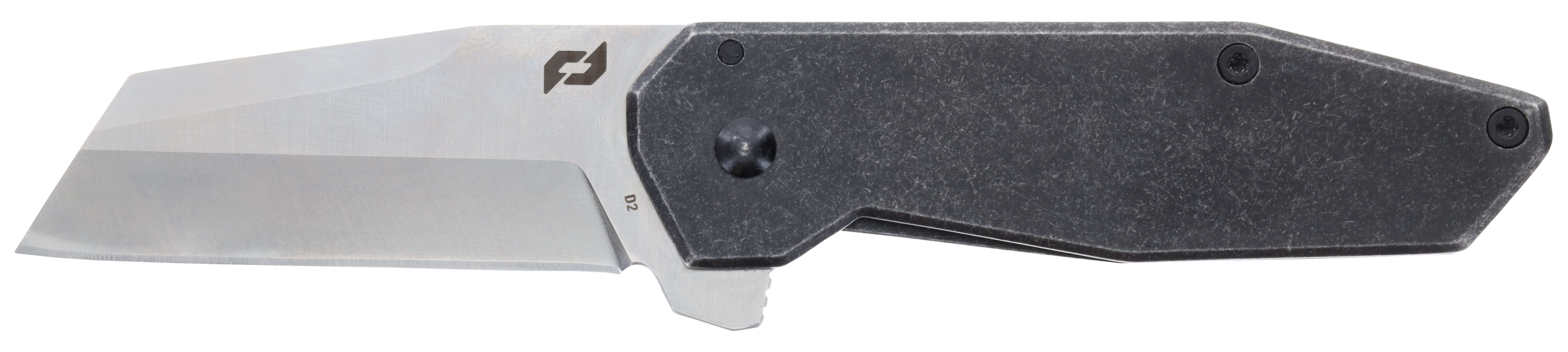 Schrade Slyte Compact 2.40" Folding Wharncliffe Plain Satin D2 Steel Dark Stonewash Stainless Steel Handle