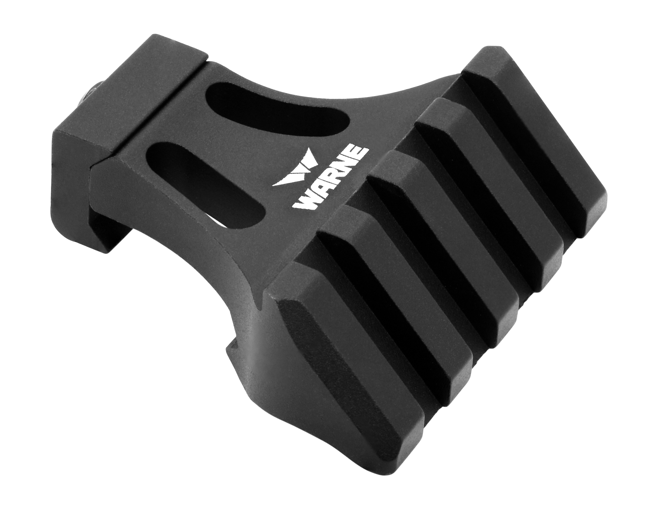 Warne A645TW Side Mount Adapter 45 Degree Picatinny Rail Mount - Black Aluminum