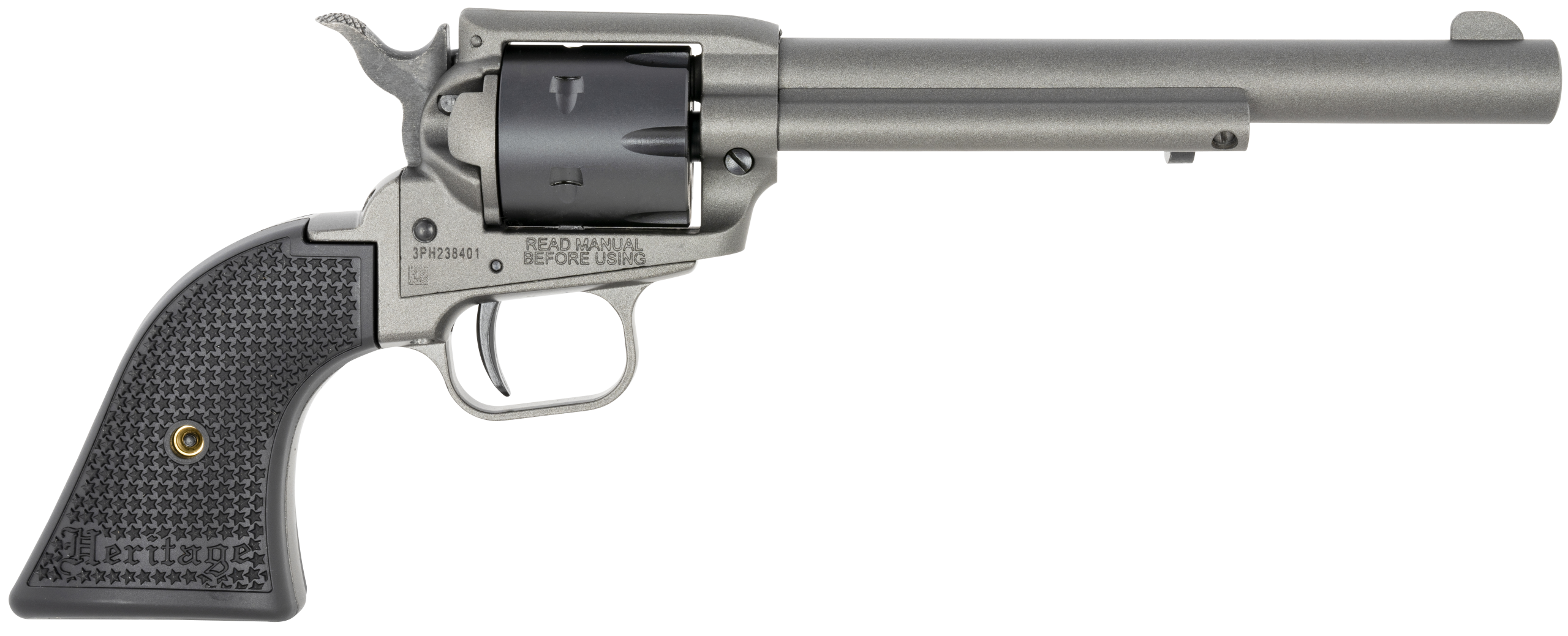 Heritage Mfg Rough Rider 22 LR 6.50" 6-Shot SAO Revolver - Tungsten Gray Cerakote