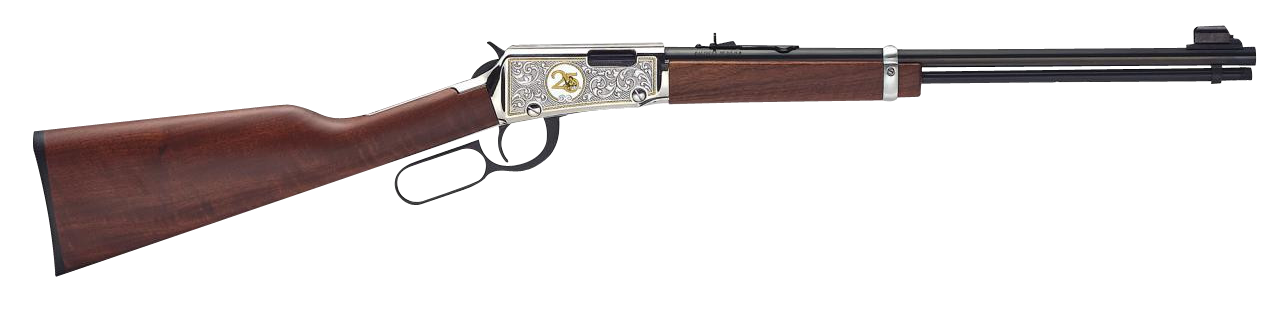 Henry H00125 Classic 25th Anniversary 22 S/L/LR 18.5" Lever-Action Rifle - Blued Barrel, Nickel-Plated Receiver, American Walnut