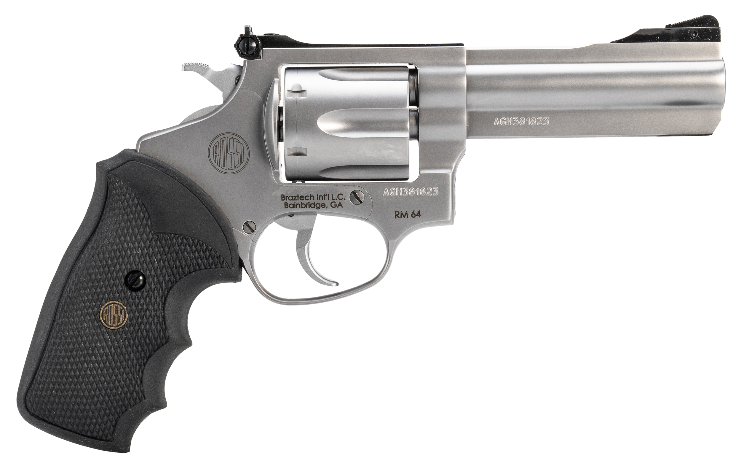 Rossi RM64 357 Mag 4" 6-Shot Medium Frame DA/SA Revolver - Matte Stainless