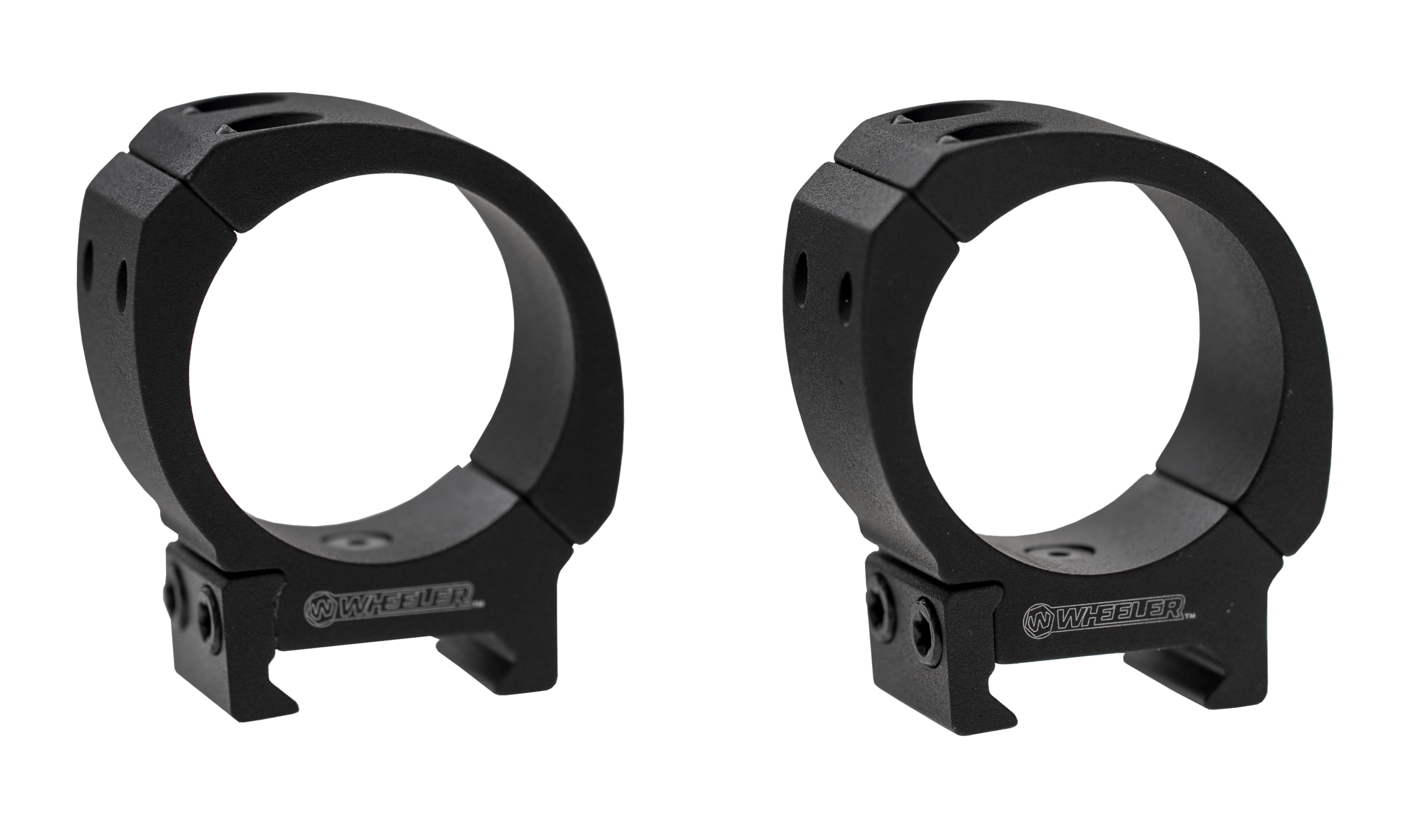 Wheeler Sporter Scope Rings 30mm Low Black 6061 Aluminum