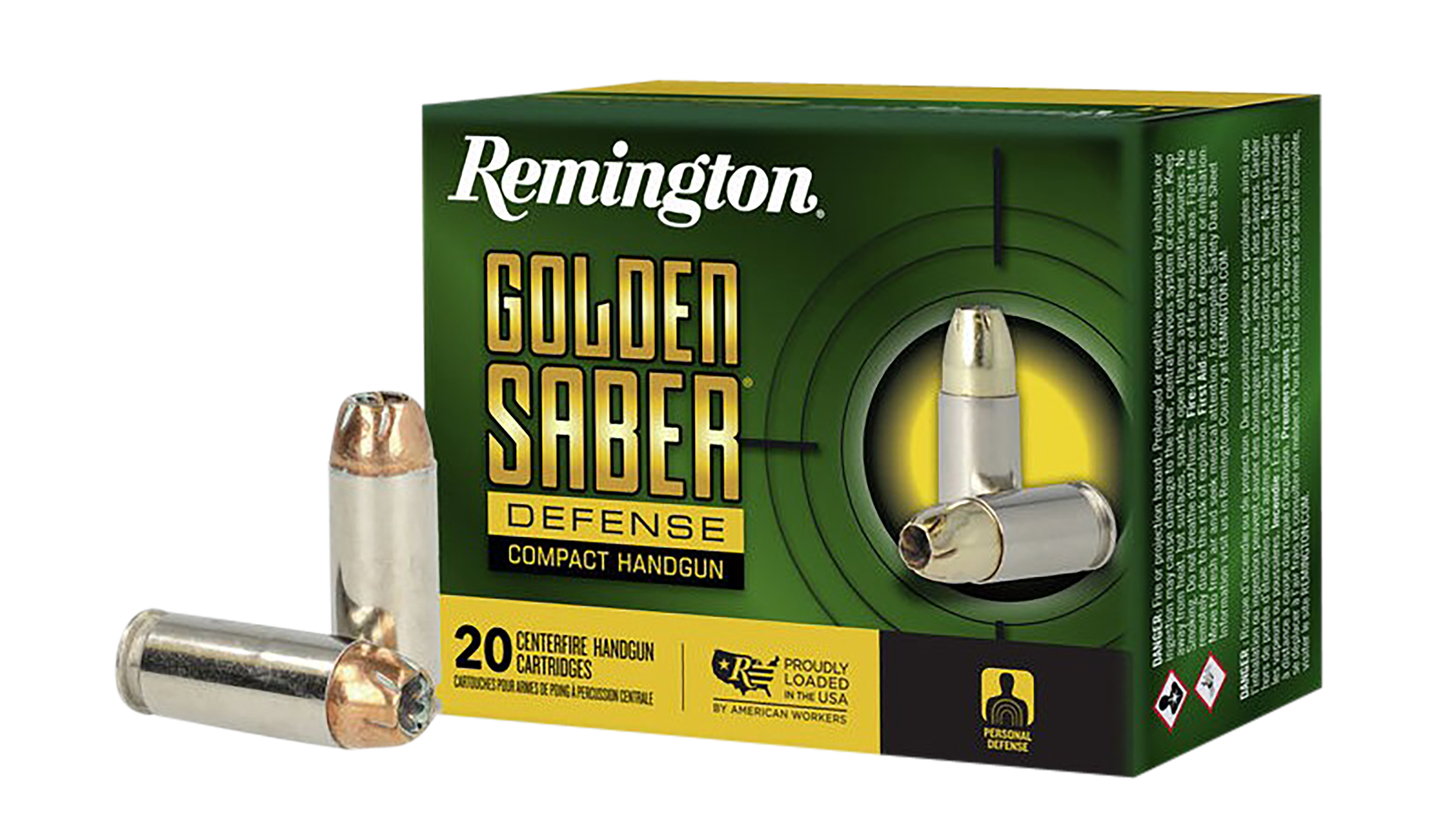 Remington Ammunition Golden Saber Defense 10mm Auto 180gr BJHP 20 Rd - Box or Case