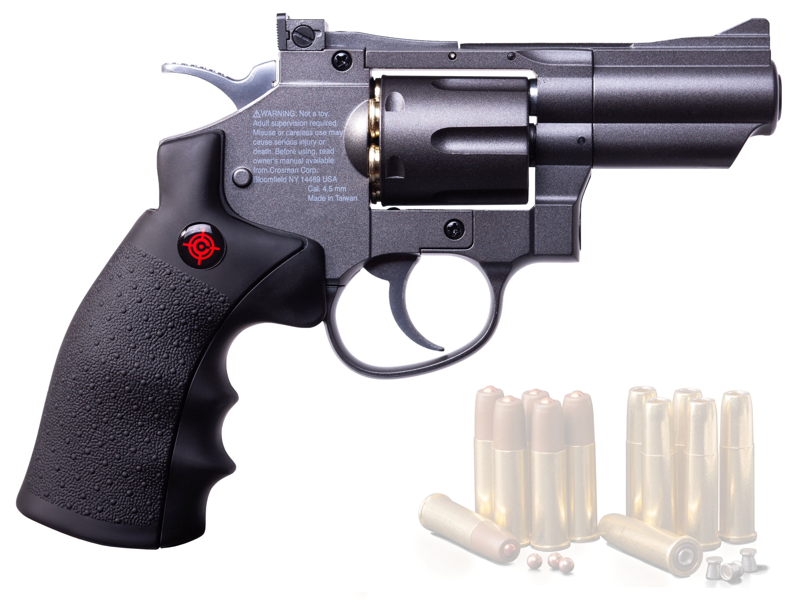 Crosman SNR357 .177 6-Shot CO2 DA/SA Air Pistol - Black Rubber Grips