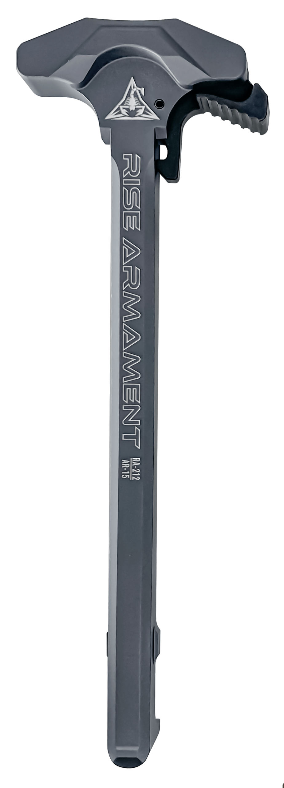 Rise Armament RA-212 Extended Latch Charging Handle Gray Aluminum for AR-15