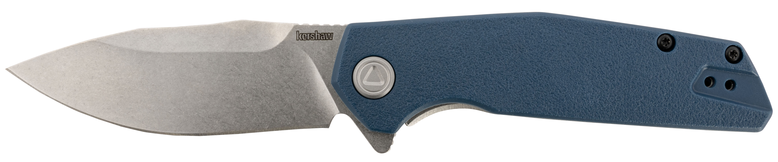 Kershaw Lucid 2036 3.20" Folding Clip Point Plain Stonewashed 8Cr13MoV - Blue GFN/SS Handle