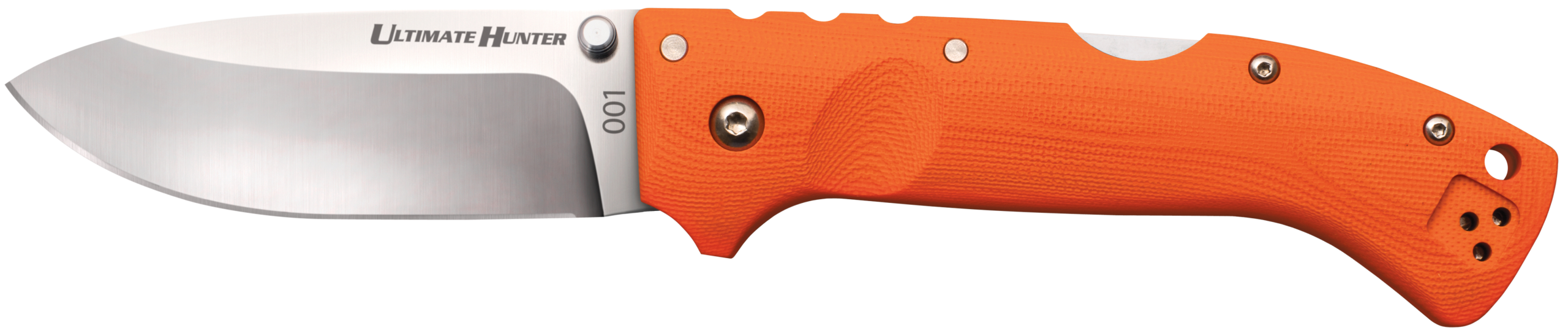 Cold Steel Ultimate Hunter 3.5" Folding Drop Point Plain S35VN Orange G10 Handle