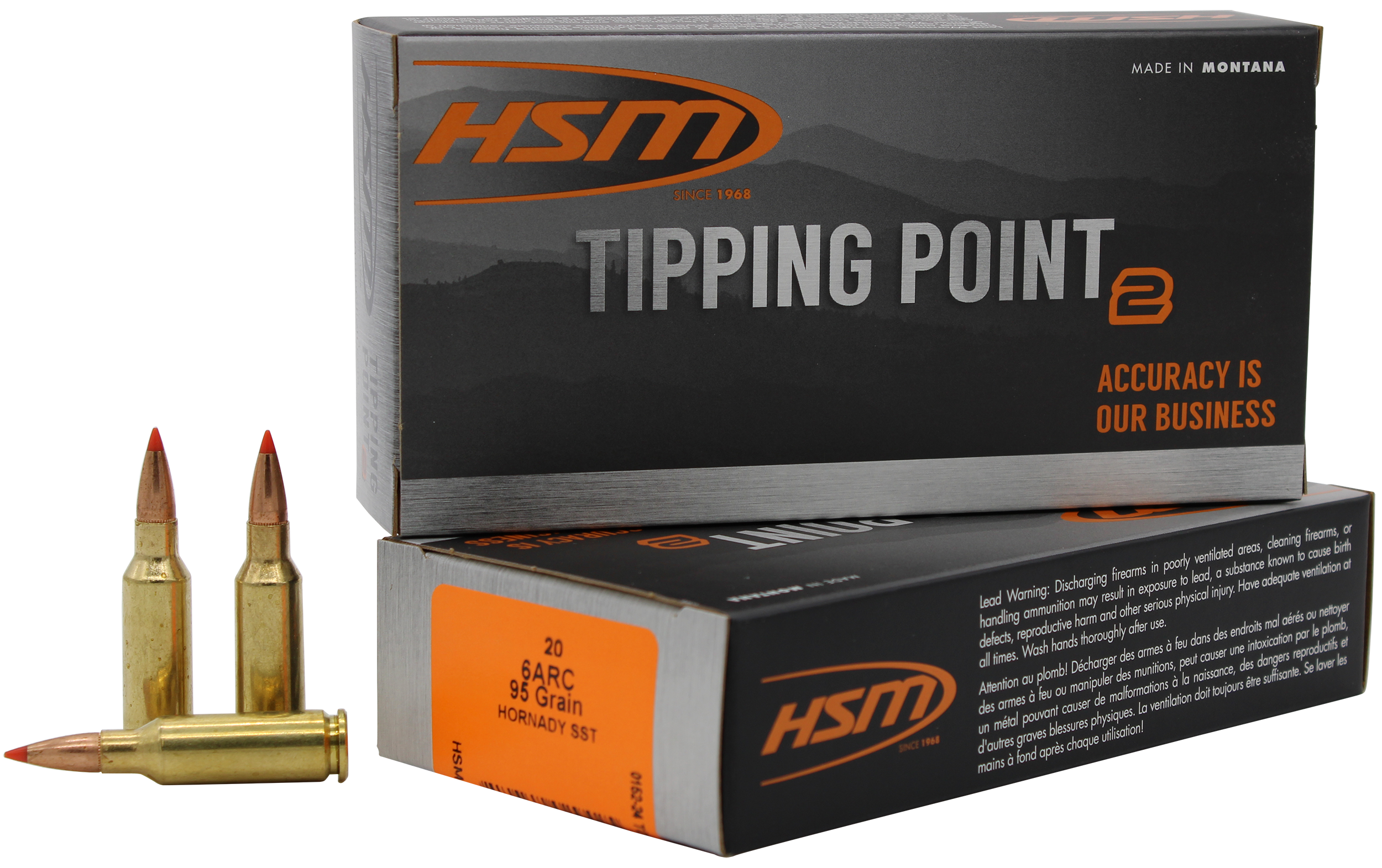 HSM Tipping Point Super Shock Tip 6mm ARC 95gr SST 20 Rd - Box or Case