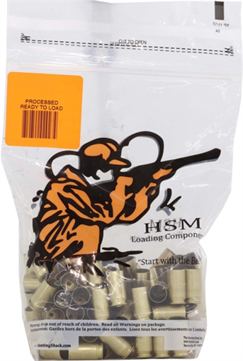 HSM BRASS 40 S&W ONCE FIRED UNPRIMED 100 COUNT HSM-40-RTL