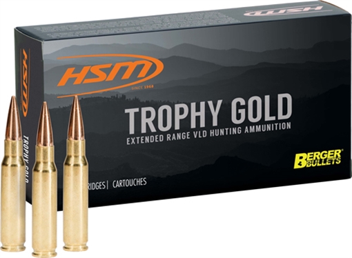 HSM TROPHY GOLD 6.5 PRC 130GR BERGER VLD 20RD 25BX/CS 65PRC130VLD