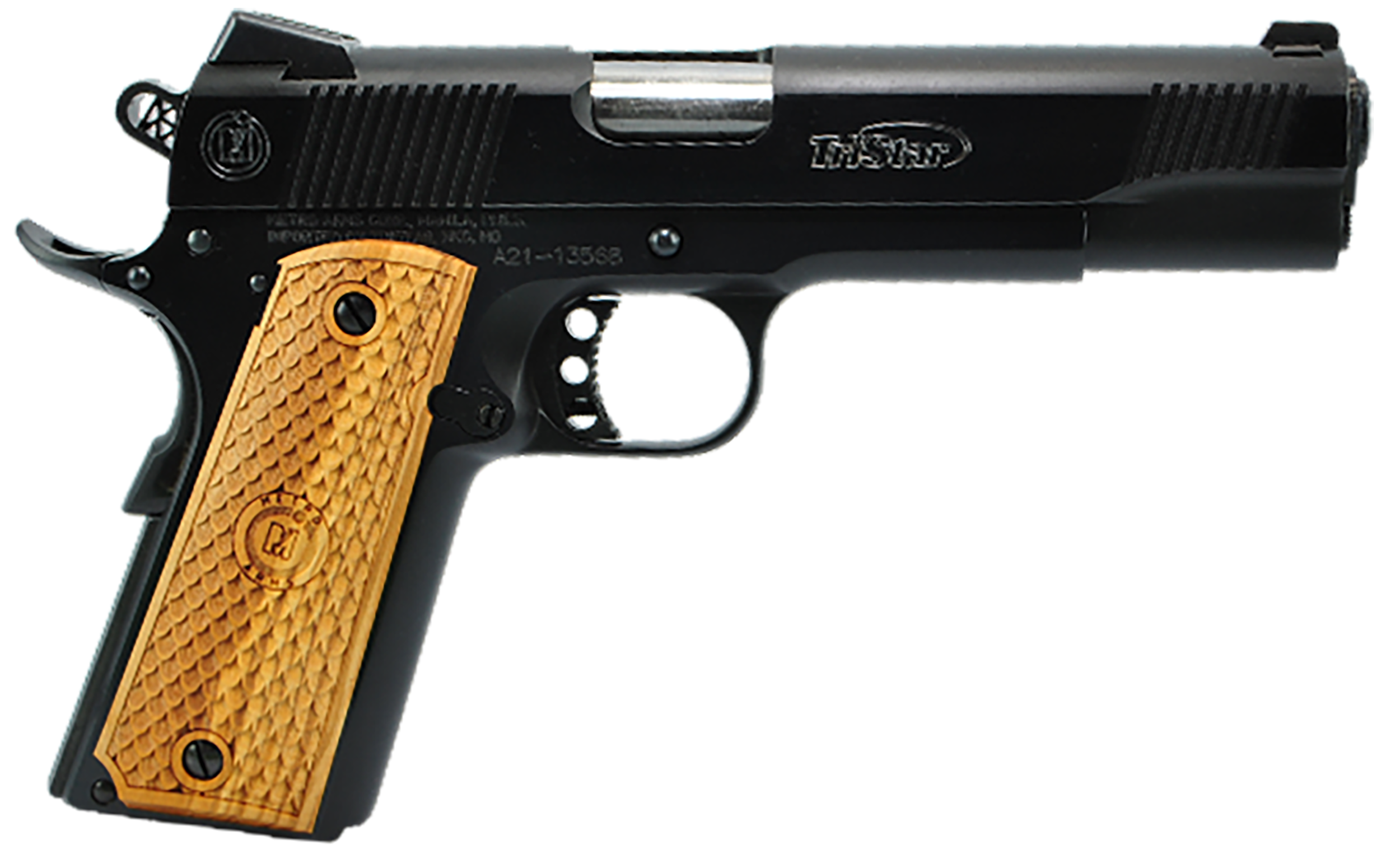 Tri-Star American Classic II 1911 Pistol 85614, 9mm Luger, 5in, Wood Grips, Blued Finish, 9 Rds