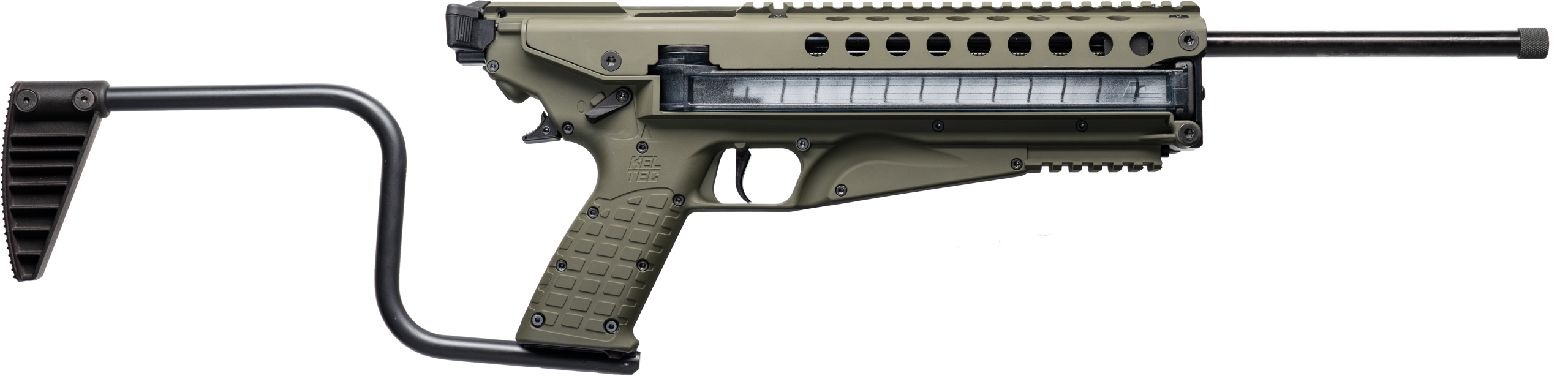 Kel-Tec R50 Semi-Auto Rifle R50GRN, 5.7x28mm, 16.10", Folding Stock, OD Green Finish, 50 Rds