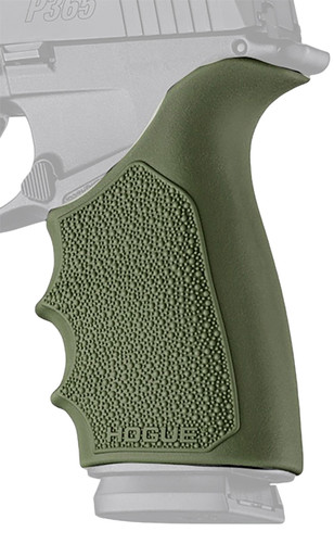 Hogue 18521 Grip Sleeve Handall Beavertail OD Green Rubber Sig Sauer P365 X-Macro